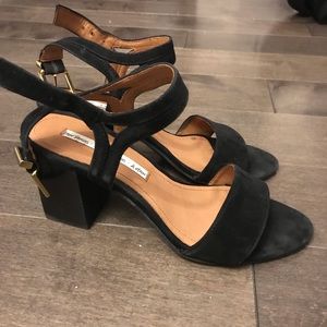 Suede leather sandals
